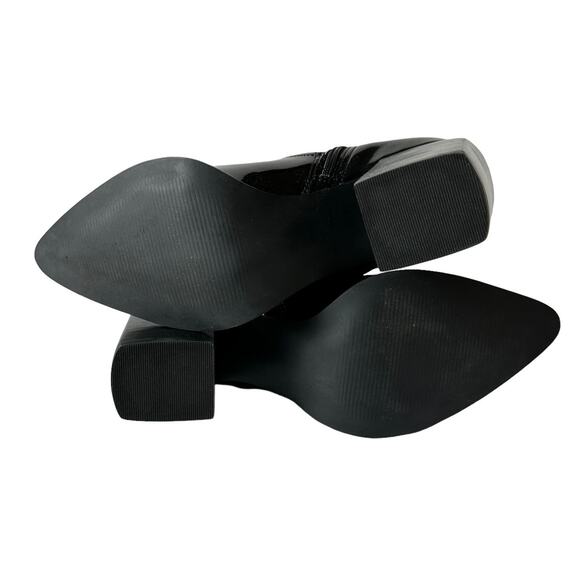 Steve Madden Boots Aroma Black Patent Leather Western Ankle Boot Women's Size 6 - Picture 9 of 10